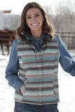 WOMEN'S QUILTED REVERSIBLE VEST - BROWN
