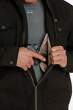 MEN'S CONCEALED CARRY BONDED JACKET - BROWN