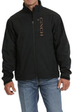 MEN'S SOLID BONDED JACKET - BLACK