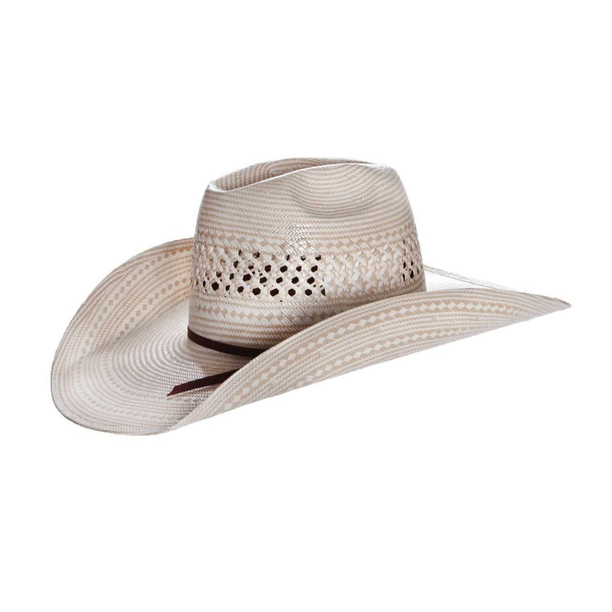 Callahan American Straw Hat - OSfM tan straw design 10X Cowboy Santos | Larry Mahan Straw Western – Larry Mahan Hats main image 3