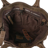 COWHIDE SADDLE TRAMP SATCHEL