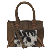 COWHIDE SADDLE TRAMP SATCHEL