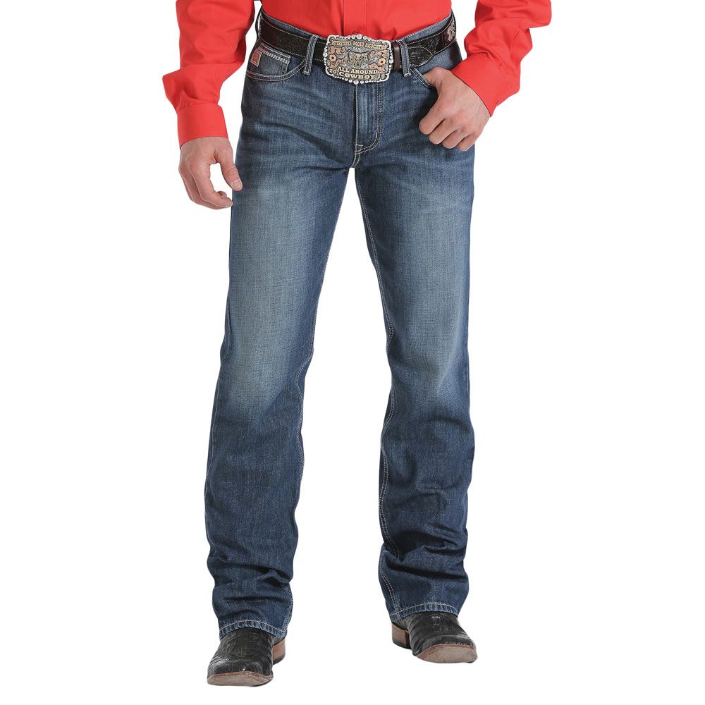 Cinch Men's Grant Bootcut Jeans - Mid Rise, Relaxed, Dark Stonewash –  Rockin R Western Store LLC