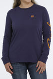 WOMEN'S CINCH LONG SLEEVE TEE - PURPLE