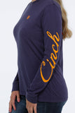 WOMEN'S CINCH LONG SLEEVE TEE - PURPLE