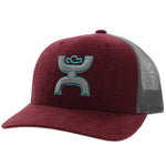 Hooey "Sterling" Maroon /Grey Snapback Cap