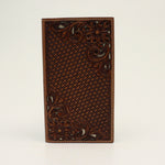 Nocona Mens Basket Weave Floral Rodeo Wallet