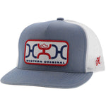 Hooey "Loop" Hooey Hat Blue/White w/Rectangle Patch