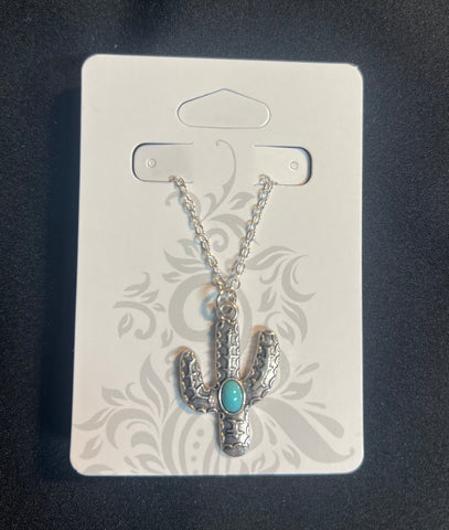 Silver Cactus Necklace