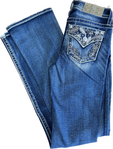 Miss Me Feather Pocket Jeans