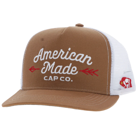Hooey Men's AMCC 5-Panel Tan & White Trucker Hat