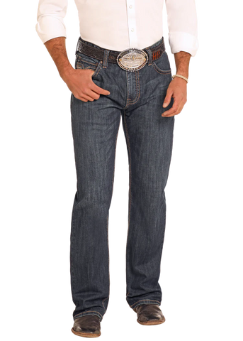 Rock & Roll Relaxed Fit Two-Tone Stitch Straight Leg Jeans