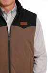 CINCH BROWN REVERSIBLE QUILTED VEST MEN VEST