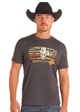 Rock & Roll Steer Skull Graphic Tee
