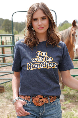 Cinch Women's "I'm With The Ranchers" Short Sleeve T-Shirt