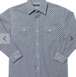 Panhandle Boy's Rough Stock Blue Print Western Shirt