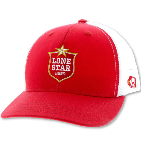 Hooey American Made "Lone Star" Red/White Trucker Cap