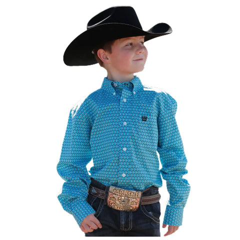 Cinch Boys Long Sleeve Western Button-Up Shirt