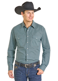 Rock & Roll Men's Turquoise Snap Shirt