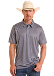 ROCK & ROLL DENIM CHARCOAL POLO