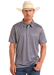 ROCK & ROLL DENIM CHARCOAL POLO