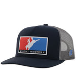 WRIGHT BROTHERS HAT NAVY/GREY W/RED & BLUE PATCH