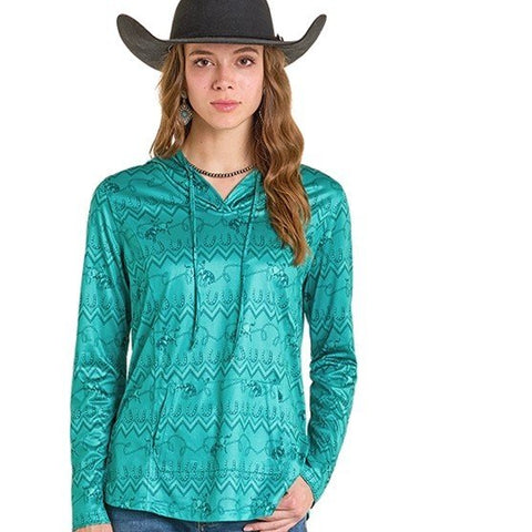 Panhandle Teal Performance Hoodie