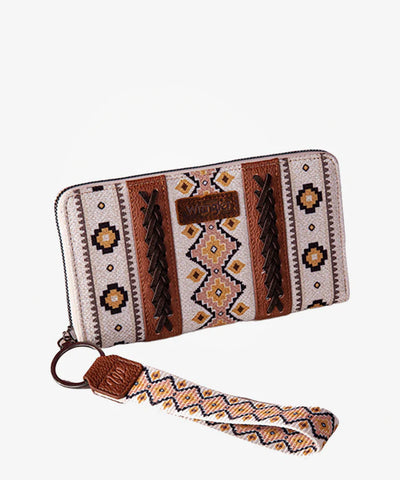 Wrangler Aztec Print Canvas Wallet