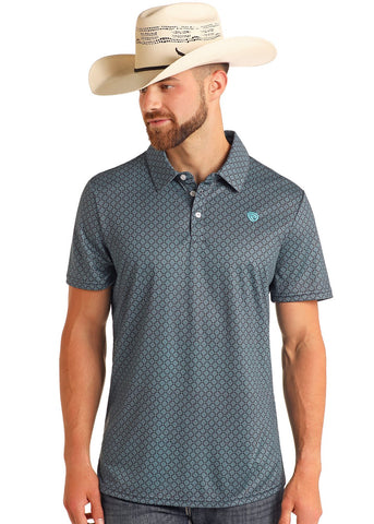 Rock & Roll Geo Print Polo