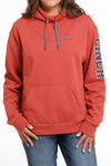 WOMEN'S FRENCH TERRY PULLOVER - HEATHER RED