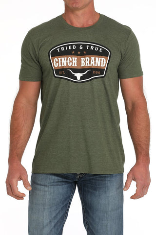 Cinch Men's Tried and True Tee- Olive