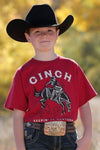 TODDLER & BOYS CINCH KEEPIN' IT WESTERN TEE - RED