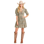 Rock & Roll Women's Mixed Print Mini Dress