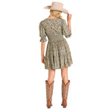 Rock & Roll Women's Mixed Print Mini Dress