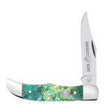 GREEN ABALONE MINI HUNTER KNIFE