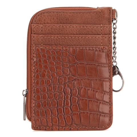 Wrangler Croc Print Mini Zip Card Case