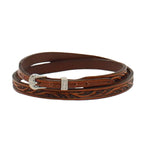 Twister Hatband Floral Tooled Tan
