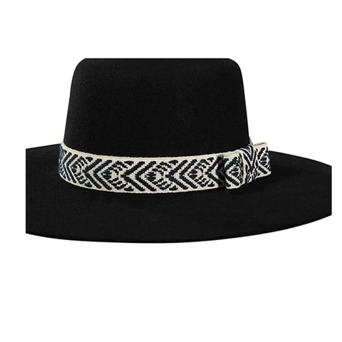 M & F WESTERN TWISTER ARROW PATTERN HATBAND - WHITE AND NAVY