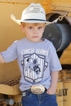 Cinch Boys' Grey Bronc Rider Short Sleeve Graphic T-Shirt