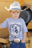 Cinch Boys' Grey Bronc Rider Short Sleeve Graphic T-Shirt