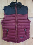 Texas Country Burgundy Puffer Winter Vest