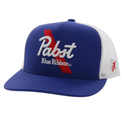 HOOEY "PABST BLUE RIBBON" HAT, BLUE/WHITE