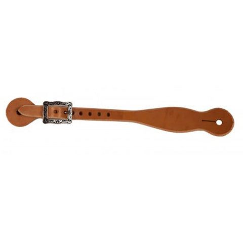 Leather Spur Strap Floral Buckle