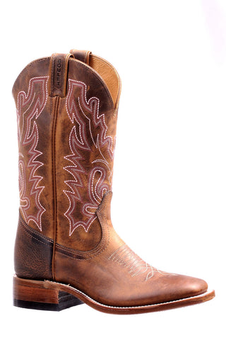 Boulet Women's Hillbilly Golden Wide Square Toe Cowboy Boot 7220