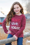 Cruel Girls "Peace Love Horses" T-Shirt
