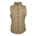 Hooey Ladies Quilted Vest, Tan with Serape Accents