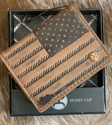 Hooey Men's Liberty Rope Bi-Fold Wallet with Money Clip