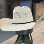 Rodeo King Ivory Cross Open Crown Straw Cowboy Hat