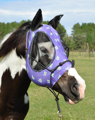 Tough 1 Horse Size Purple Zebra Print Fly Mask horse tack equine