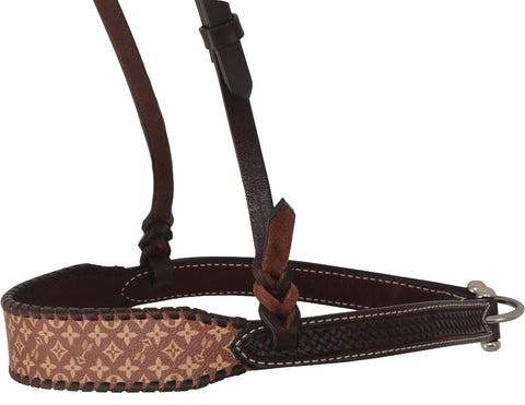 Floral & Arrow Pattern Leather Noseband